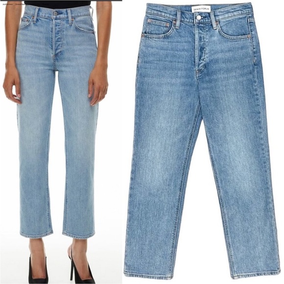 Aritzia Denim Forum The Arlo High Rise Straight Jeans - Picture 4 of 9